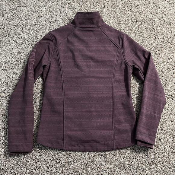 CINCH Jacket Womens Small Purple Softshell Full Zip Fleece Lined Aztec Pattern - Picture 2 of 9